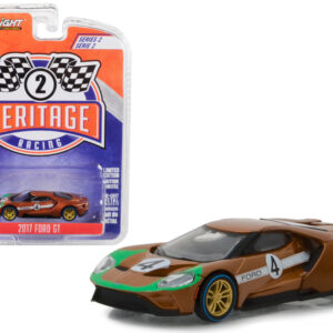 2017 Ford GT #4 Tribute to 1966 Ford GT40 Mk II Brown "Ford Racing Heritage" Series 2 1/64 Diecast Model Car by Greenlight