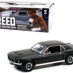 1967 Ford Mustang Coupe Matt Black (Adonis Creed's) "Creed" (2015) Movie 1/18 Diecast Model Car by Greenlight