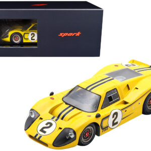 Ford GT40 MK IV #2 Bruce McLaren - Mark Donohue "24 Hours of Le Mans" (1967) with Acrylic Display Case 1/18 Model Car by Spark