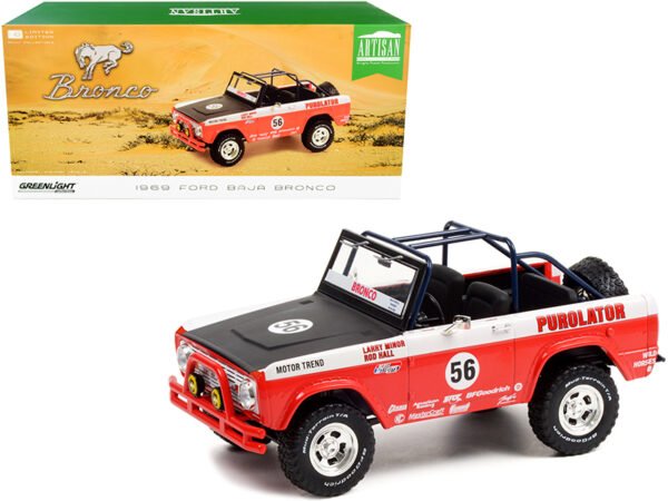 1969 Ford Baja Bronco #56 "Purolator" Tribute Edition "Artisan Collection" 1/18 Diecast Model Car by Greenlight