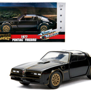 1977 Pontiac Firebird Black "Smokey and the Bandit" (1977) Movie "Hollywood Rides" Series 1/32 Diecast Model Car by Jada