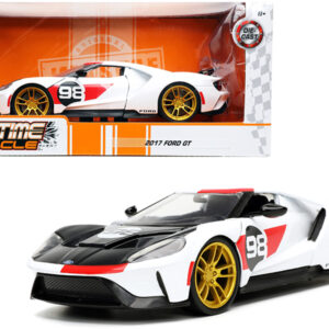 2021 Ford Gt #98 White "Heritage Edition" "Bigtime Muscle" Series 1/24 Diecast Model Car by Jada