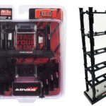Stackable Diecast Auto-Lifts 5 piece Set "ADVAN Yokohama" for 1/64 Scale Model Cars by M2 Machines