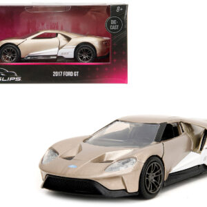2017 Ford GT Gold Metallic with White Accents "Pink Slips" Series 1/32 Diecast Model Car by Jada