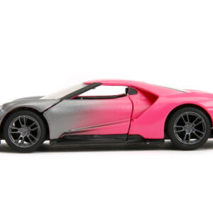 2017 Ford GT Gray Metallic and Pink Gradient "Pink Slips" Series 1/32 Diecast Model Car by Jada