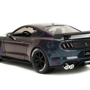 2020 Ford Mustang Shelby GT500 Dark Blue Metallic and Purple Metallic "Pink Slips" Series 1/24 Diecast Model Car by Jada