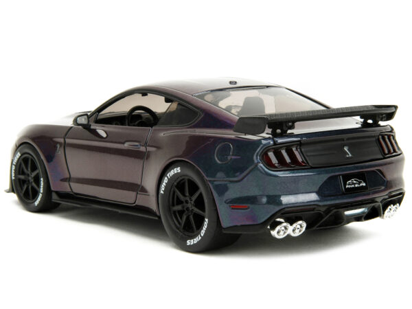 2020 Ford Mustang Shelby GT500 Dark Blue Metallic and Purple Metallic "Pink Slips" Series 1/24 Diecast Model Car by Jada
