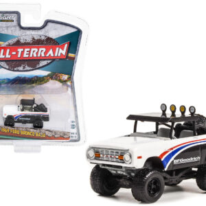 1969 Ford Bronco Baja Black and White with Stripes "BFGoodrich" "All Terrain" Series 13 1/64 Diecast Model Car by Greenlight