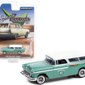 1955 Chevrolet Nomad Green with White Top "Holley Speed Shop" "Estate Wagons" Series 7 1/64 Diecast Model Car by Greenlight
