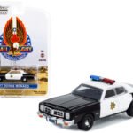 1977 Dodge Monaco Police Black and White "County Sheriff's Department" "Fall Guy Stuntman Association" Hollywood Special Edition 1/64 Diecast Model Car by Greenlight