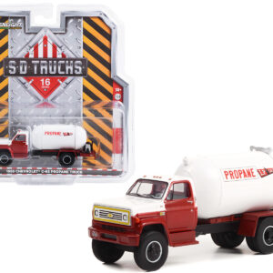 1985 Chevrolet C-65 Propane Truck Red and White "LP Gas" "S.D. Trucks" Series 16 1/64 Diecast Model Car by Greenlight