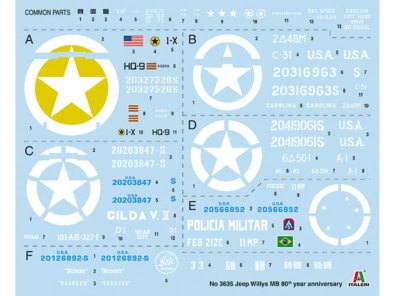 3635 decal sheet 135 x 166 mm x scatola