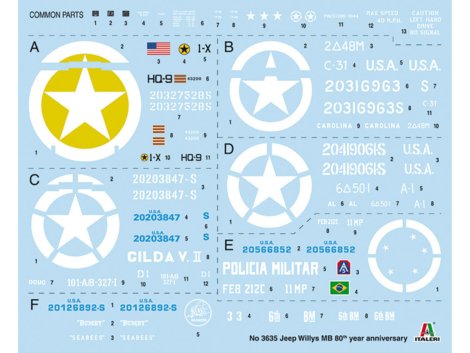 3635 decal sheet 135 x 166 mm x scatola