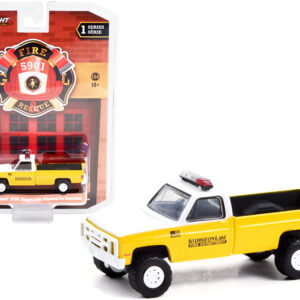 1987 Chevrolet M1008 Pickup Truck Yellow and White "Sturgeon Lake Fire Department" (Minnesota) "Fire & Rescue" Series 1 1/64 Diecast Model Car by Greenlight