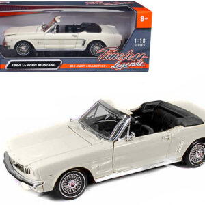 1964 1/2 Ford Mustang Convertible Cream 1/18 Diecast Car Model by Motormax