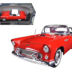 1956 Ford Thunderbird Hardtop Red with White Top "American Classics" 1/18 Diecast Model Car by Motormax