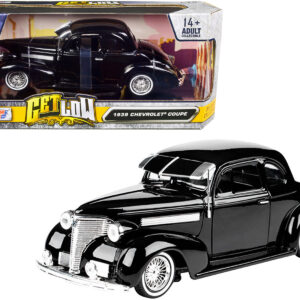 1939 Chevrolet Coupe Lowrider Black "Get Low" Series 1/24 Diecast Model Car by Motormax