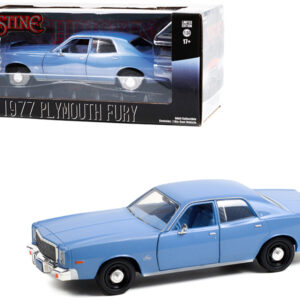 1977 Plymouth Fury Pearl Steel Blue (Detective Rudolph Junkins') "Christine" (1983) Movie 1/24 Diecast Model Car by Greenlight