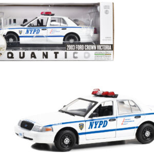 2003 Ford Crown Victoria Police Interceptor White "NYPD (New York City Police Department)" "Quantico" (2015-2018) TV Series "Hollywood" Series 1/24 Diecast Model Car by Greenlight