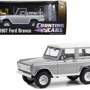 1967 Ford Bronco Silver Metallic with White Top "Counting Cars" (2012-Present) TV Series "Hollywood" Series 1/24 Diecast Model Car by Greenlight