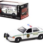 2001 Ford Crown Victoria Police Interceptor White "Miami Metro Police Department" "Dexter" (2006-2013) TV Series 1/43 Diecast Model Car by Greenlight