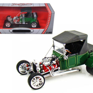 1923 Ford T-Bucket Soft Top Green with Black Top 1/18 Diecast Model Car by Road Signature