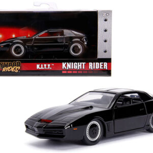 1982 Pontiac Firebird Trans Am Black K.I.T.T. "Knight Rider" (1982) TV Series "Hollywood Rides" Series 1/32 Diecast Model Car by Jada