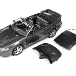 2003 Ford Mustang Saleen S281 SC Speedster Dark Shadow Gray Metallic "American Muscle" Series 1/18 Diecast Model Car by Auto World