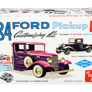 Skill 2 Model Kit 1934 Ford Pickup Truck 3 in 1 Kit "Trophy Series" 1/25 Scale Model by AMT