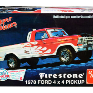 Skill 2 Model Kit 1978 Ford 4x4 Pickup Truck "Firestone Super Stones" 1/25 Scale Model by AMT