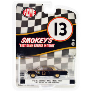 1963 Chevrolet Impala #13 Johnny Rutherford "Smokey Yunick's Garage" "Daytona 500" (1963) 1/64 Diecast Model Car by Greenlight for ACME