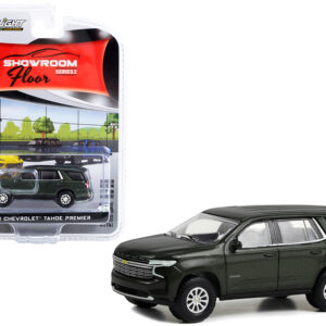 2022 Chevrolet Tahoe Premier Evergreen Gray Metallic "Showroom Floor" Series 2 1/64 Diecast Model Car by Greenlight