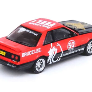 Nissan Skyline GTS-R (R31) RHD (Right Hand Drive) Red with Black Hood "Bruce Lee Legacy 50 Year Anniversary" 1/64 Diecast Model Car by Inno Models