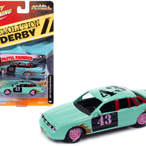 1997 Ford Crown Victoria #43 Fade Demo Derby Teal "Demolition Derby" Limited Edition to 3900 pieces Worldwide "Street Freaks" Series 1/64 Diecast Model Car by Johnny Lightning