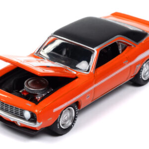 1969 Chevrolet Yenko Camaro Hugger Orange with White Stripes "Mecum Auctions" Limited Edition to 2496 pieces Worldwide "Hobby Exclusive" Series 1/64 Diecast Model Car by Johnny Lightning