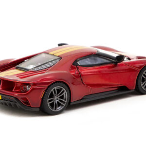 Ford GT Liquid Red Metallic with Gold Stripes "Shmee150 Collection" "Collaboration Model" 1/64 Diecast Model Car by True Scale Miniatures & Tarmac Works