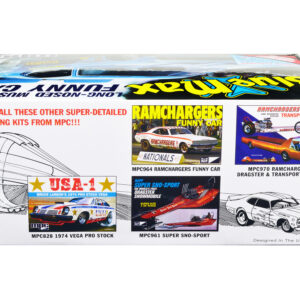 Skill 2 Model Kit "Blue Max" Long Nose Mustang Funny Car 1/25 Scale Model Car by MPC