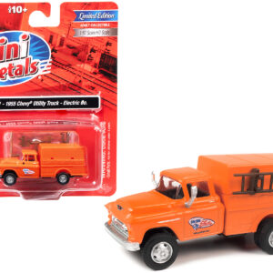 1955 Chevrolet Utility Truck Orange "Union Electric" 1/87 (HO) Scale Model by Classic Metal Works