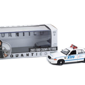 2003 Ford Crown Victoria Police Interceptor NYPD (New York City Police Dept) White "Quantico" (2015-2018) TV Series 1/43 Diecast Model Car by Greenlight
