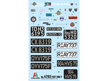4703 FIAT 500 Decal Defno bordini