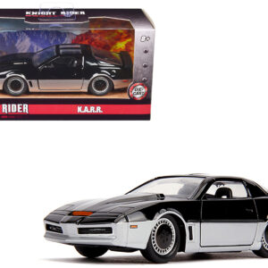 K.A.R.R. Black and Silver "Knight Rider" (1982) TV Series "Hollywood Rides" Series 1/32 Diecast Model Car by Jada