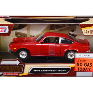 1974 Chevrolet Vega Red "Forgotten Classics" Series 1/24 Diecast Model Car by Motormax