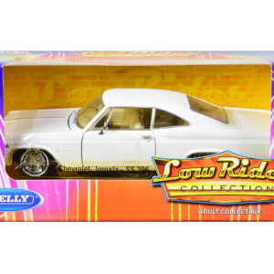 1965 Chevrolet Impala SS 396 Lowrider White "Low Rider Collection" 1/24 Diecast Model Car by Welly