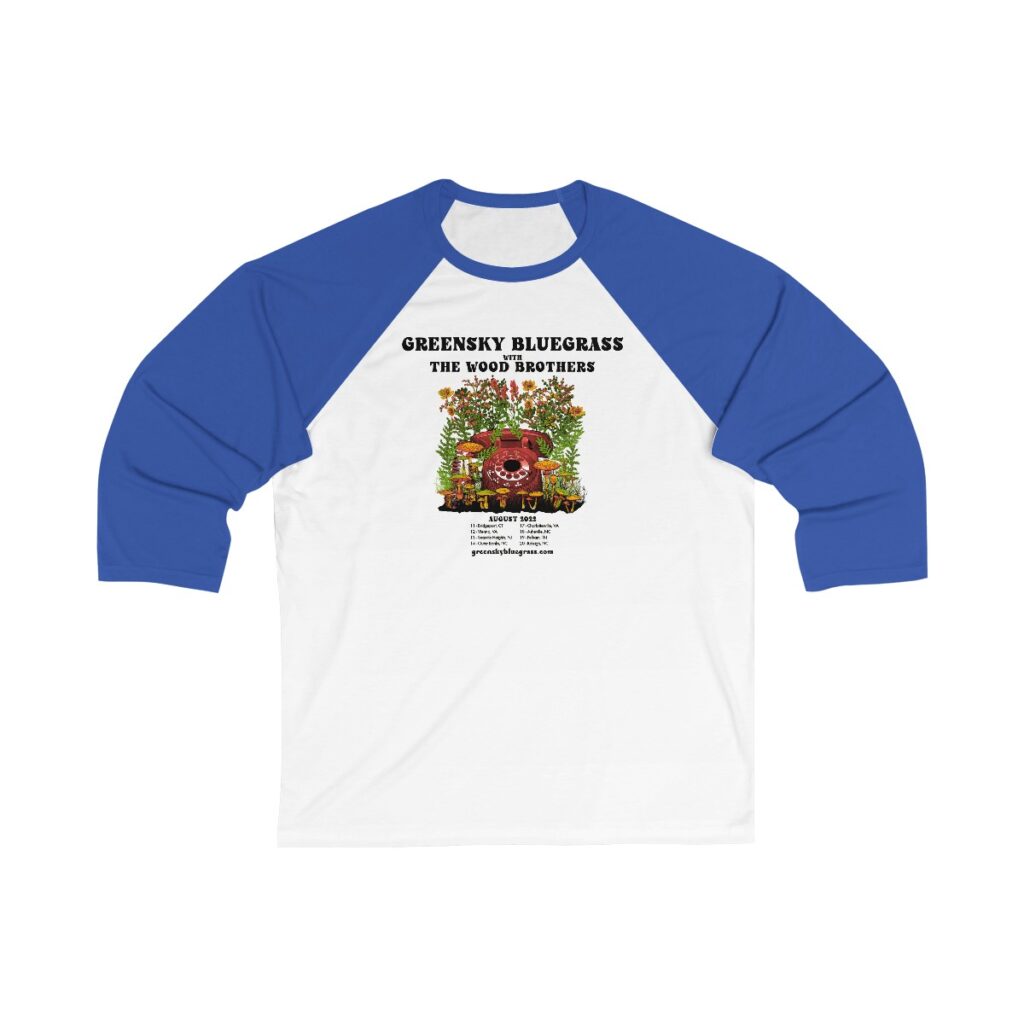 Greensky Bluegrass & The Wood Brothers Unisex 3/4 Sleeve Baseball Tee - Image 6