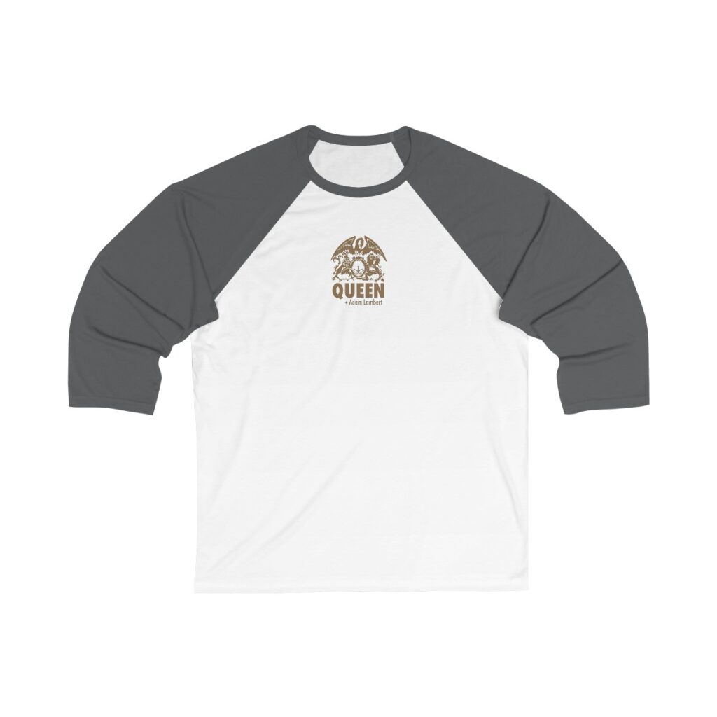 Queen + Adam Lambert Unisex 3/4 Sleeve Baseball Tee - Image 2