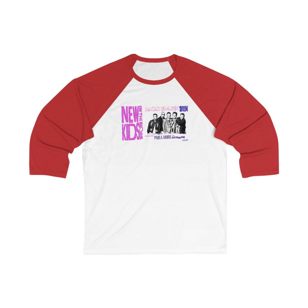 New Kids On The Block Unisex 3/4 Sleeve Baseball Tee