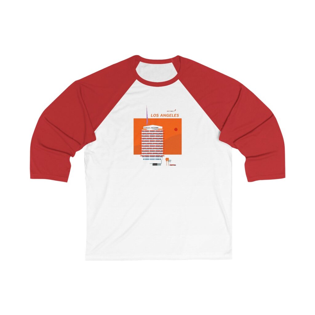 Capital Records Unisex 3/4 Sleeve Baseball Tee