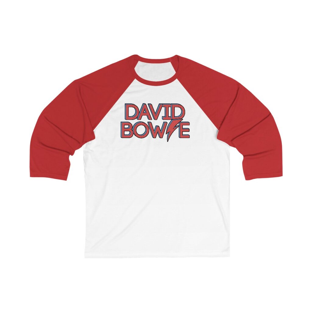 David Bowie Unisex 3/4 Sleeve Baseball Tee