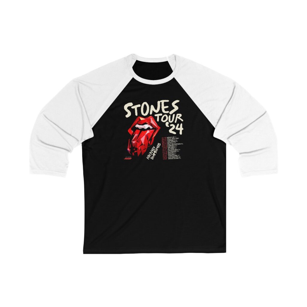 The Rolling Stones Unisex 3/4 Sleeve Baseball Tee