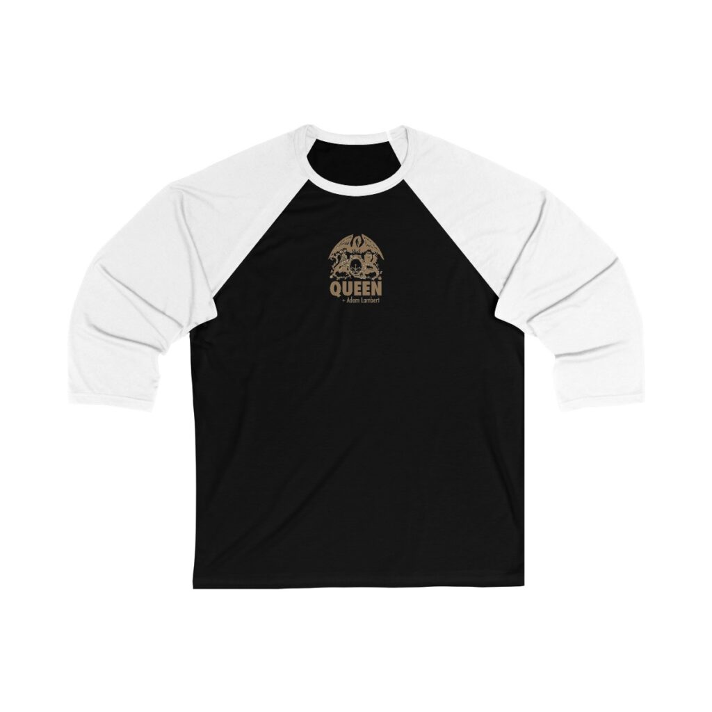 Queen + Adam Lambert Unisex 3/4 Sleeve Baseball Tee - Image 3